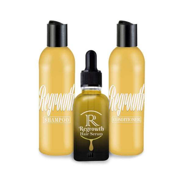 (BUNDLE PACK) REGROWTH -SHAMPOO & CONDITIONER & 1oz EXTRA STRENGTH HAIR SERUM